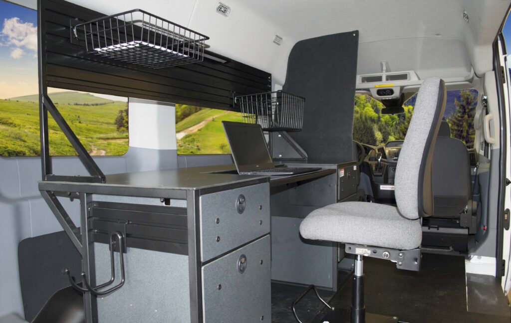Vango Desks Ergonomic Van Mobile Office Cargo Van Desk